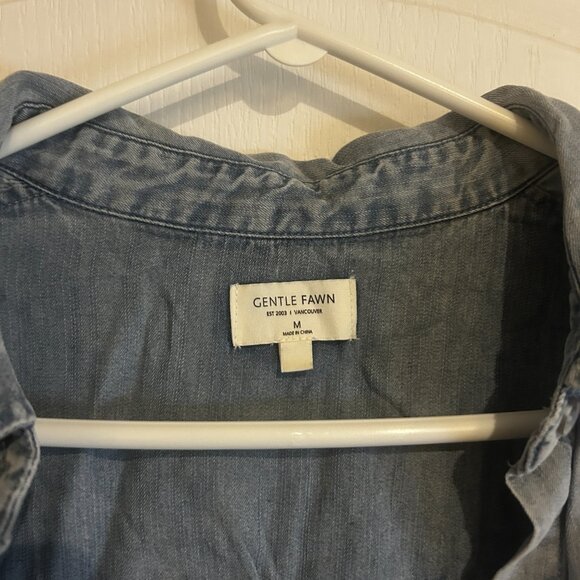 Gentle Fawn Light Blue Chambray Button-Up Shirt (Medium) - Picture 2 of 3